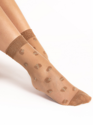 FiORE Pop In Light Natural & Lurex Socks 15 Denier