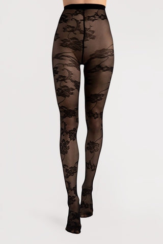 FiORE Wild Dream Floral Pattern Tights 30 Denier