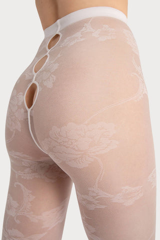 FiORE Wild Dream Floral Pattern Tights 30 Denier
