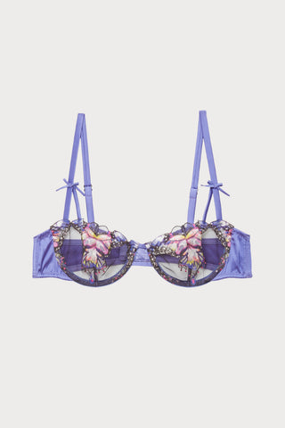 Butterfly Embroidery Balconette Bra