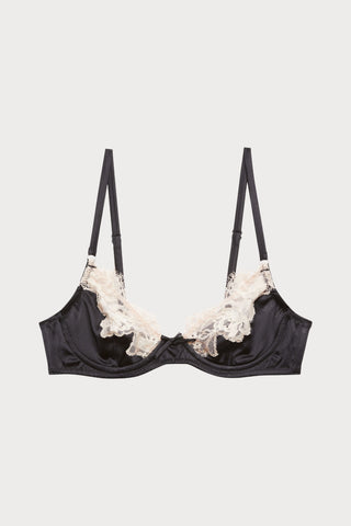 Juliet Black Silk & Lace Demi Bra