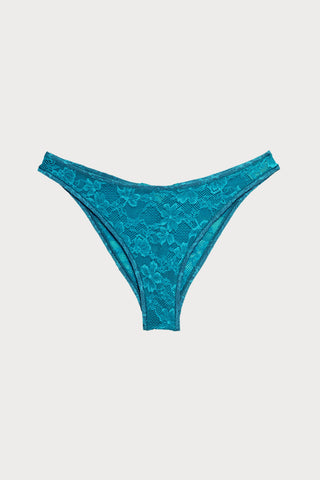 Le Stretch Lace Cheeky Brief Aquamarine, Size XL (UK 14-16)