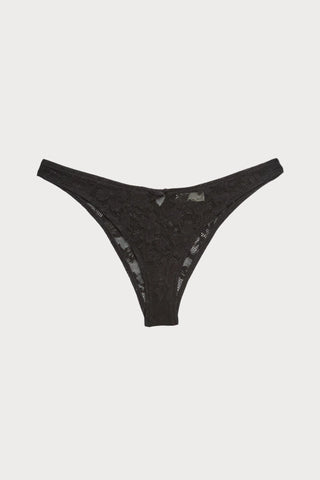 Le Stretch Lace Cheeky Brief Black