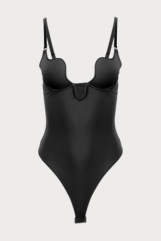 Le Stretch Micro Black Seduce U-Plunge Bodysuit