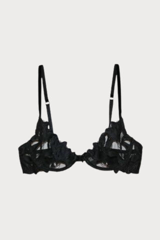 Lily Embroidery Plunge Demi Bra