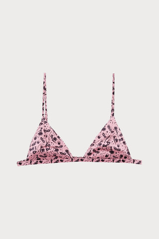 Luxe Triangle Bra Carnival Print
