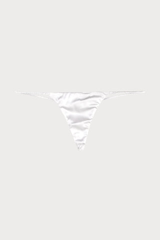 Luxe V-String Ivory, Size 4 (UK 12-14)