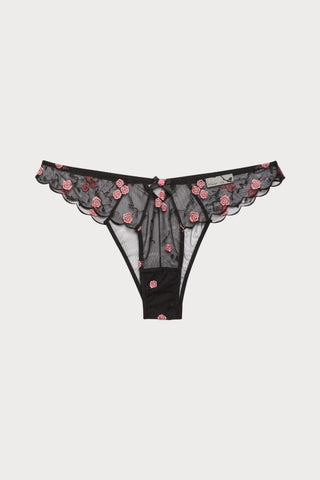 Rose and Vine Embroidery Cheeky Brief