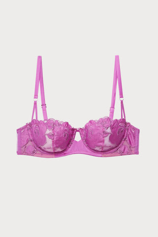 Rose Logo Embroidery Balconette Bra