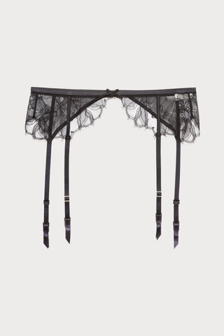 Sophia Lace Suspender in Black