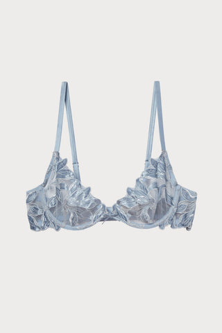 Velvet Lily Embroidery Demi Bra