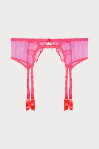 Cleo Coral Suspender Belt