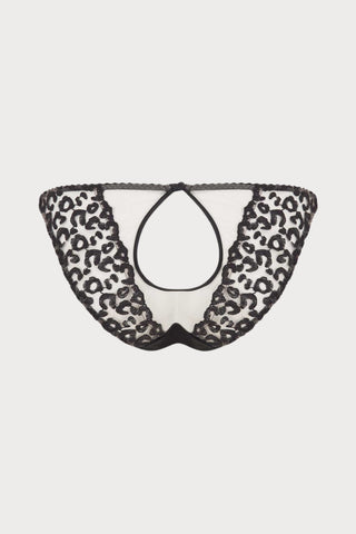 Kittie Black Open Back Brief