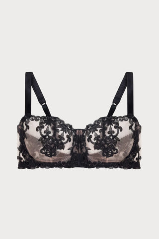 Onyx Black Balcony Bra