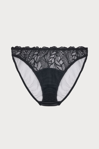 Roxy Black Embroidered Brief