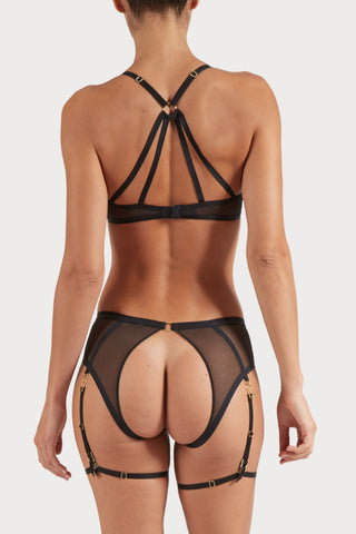 Atelier Amour Insoutenable Légèreté Open Harness Brief Black