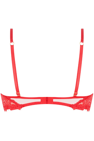Désirs de Venise Red Half Cup Bra