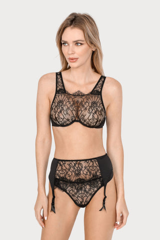 Jolidon French Connection Suspender Belt Black