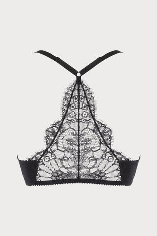 French Connection Push Up Bra in Black, Size UK 34C