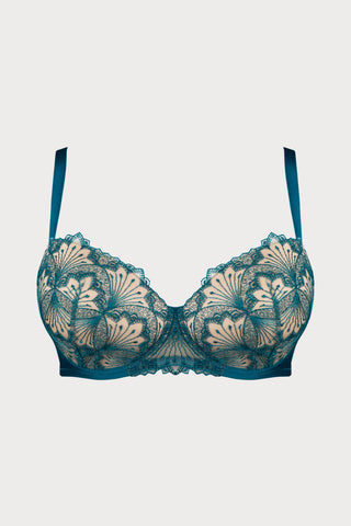 Hotel Desir Padded Underwire Bra in Green