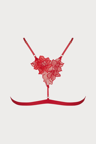 Adorable En Sexy Red Triangle Bra, Size M