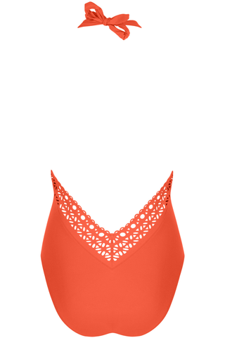 Lise Charmel Ajourage Couture Papaya Plunge Halter Swimsuit