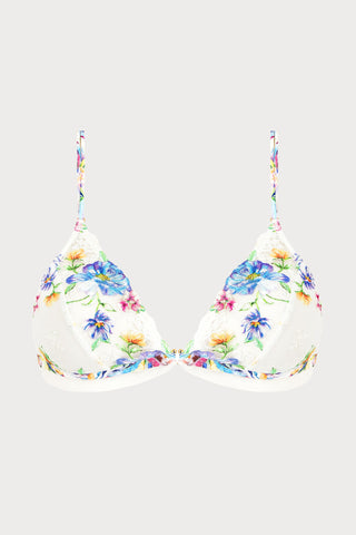 Baisers Legers Front Fastening Triangle Bra, Size S