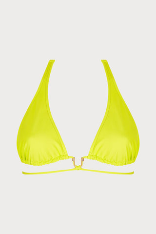 Classe Nautique Triangle Bikini Top in Lime