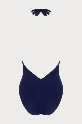 Cordage Precieux Seduction Halter Swimsuit Navy