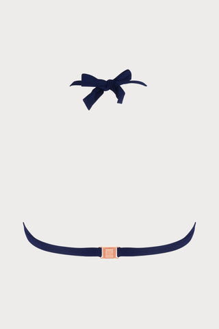 Cordage Precieux Triangle Bikini Top Navy