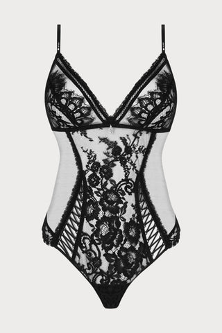 Désirs de Venise Black Bodysuit