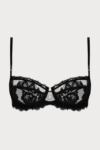 Désirs de Venise Black Half Cup Bra
