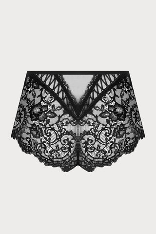 Désirs de Venise Black High Waist Brief