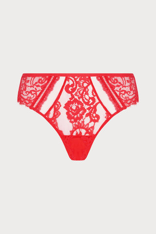 Lise Charmel Red Lace Italian Brief | Désirs de Venise Lingerie - front
