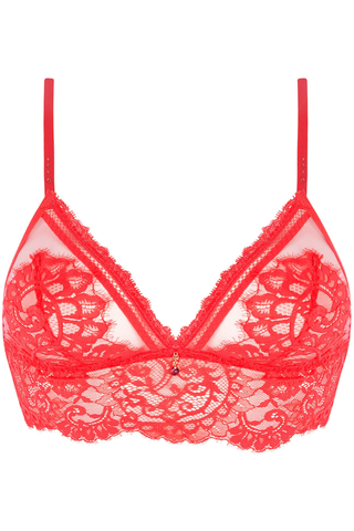 Désirs de Venise Red Non-Wired Triangle Bra