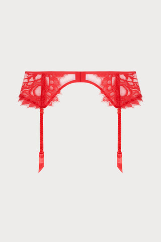 Lise Charmel Red Lace Suspender Belt | Désirs de Venise - back
