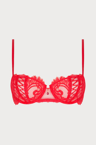 Lise Charmel Désirs de Venise Red Vertical Seam Half Cup Bra - front
