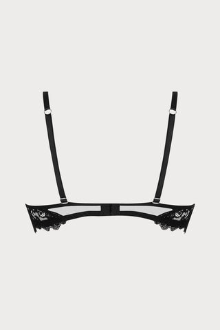 Désirs de Venise Black Vertical Seam Half Cup Bra