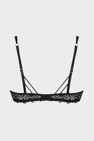 Diva Glamour Black Half Cup Bra