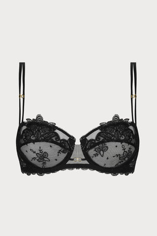 Diva Glamour Black Half Cup Bra