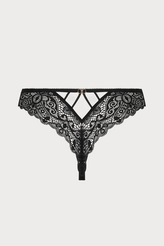 Diva Glamour Black Thong