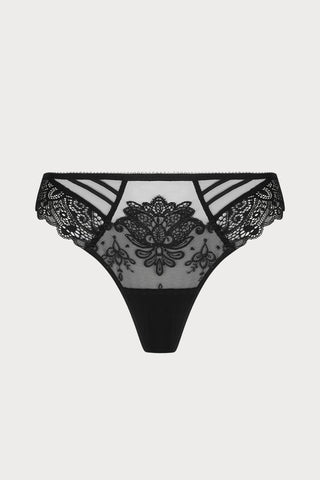 Diva Glamour Black Thong