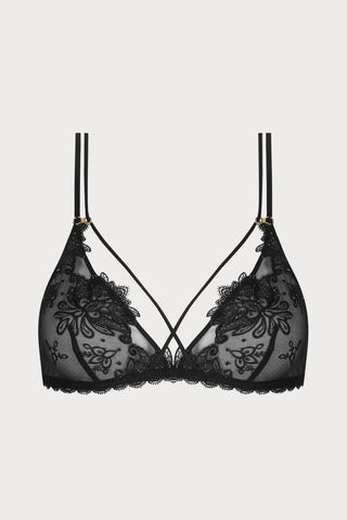 Diva Glamour Black Wireless Triangle Bra