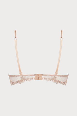 Dressing Floral Half Cup Bra - Ambre Nacre