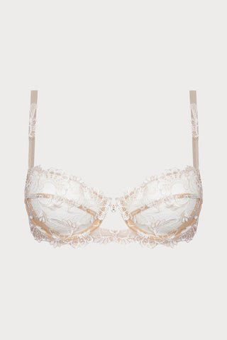Dressing Floral Half Cup Bra - Ambre Nacre