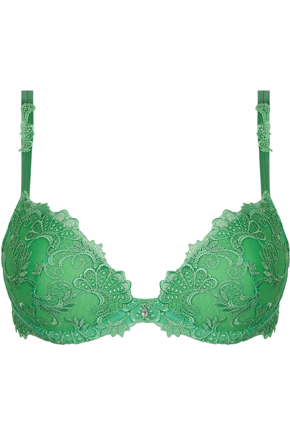 Lise Charmel Dressing Floral Padded Contour Bra Green – Naughty Knickers
