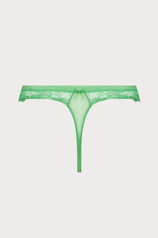 Dressing Floral Tanga Thong - Green