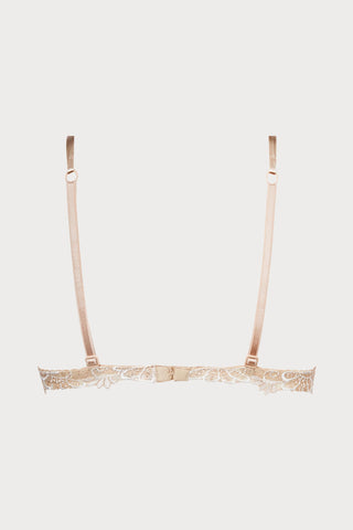 Dressing Floral Wireless Triangle Bra - Ambre Nacre