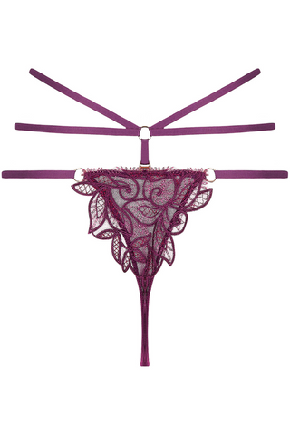 Purple Strappy Mini Thong Lise Chamrel Elegance Artist