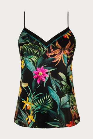 Fleurs Etoiles Silk Camisole, Size L (UK 14)